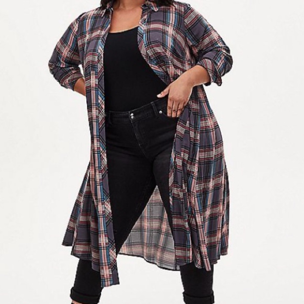 Plaid Duster Kimono